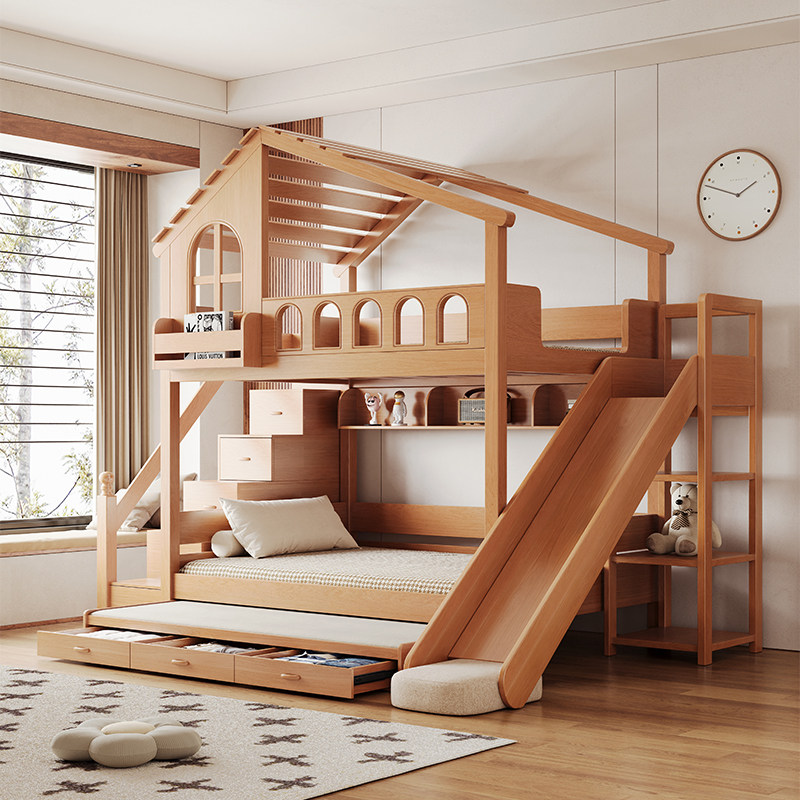 全实木儿童树屋床家用上下床双层床高低子母床上下铺小户型飞屋床,住宅家具,高低/子母床,淘宝优惠券,粉丝福利购,淘宝优惠卷