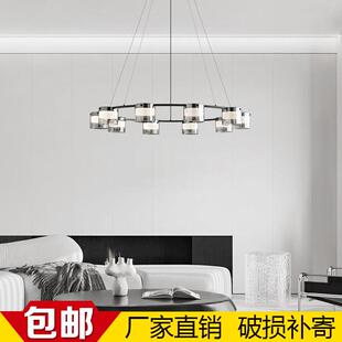 意式极简高端大气全铜客厅吊灯设计感餐厅大厅主灯具现代简约