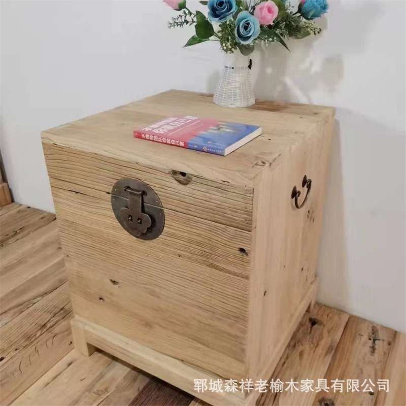 老榆木角柜中式实木墙角边柜转角小柜子客厅实木立柜卧室储物木柜