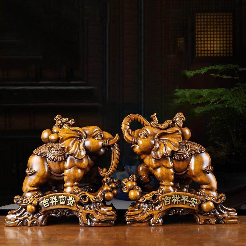 中式吉祥平安大象摆件一对客厅酒柜家居装饰品树脂工艺品厂家,模玩/动漫/周边/娃圈三坑/桌游,模型制作工具/辅料耗材,淘宝优惠券,粉丝福利购,淘宝优惠卷