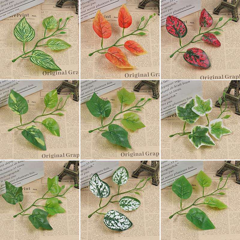 玫瑰叶葡萄叶手工叶子材料花环插花配饰家居装饰婚庆布植物墙配草