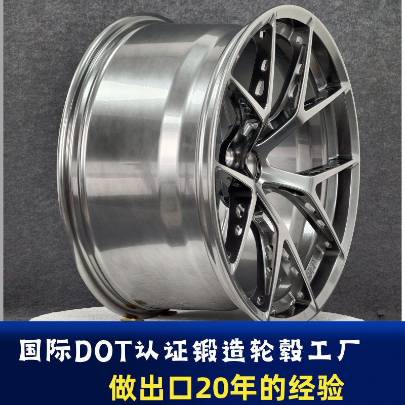 出口20年万吨锻造轮毂工厂OEM/DDM19202122寸两片镂空轮毂齐平