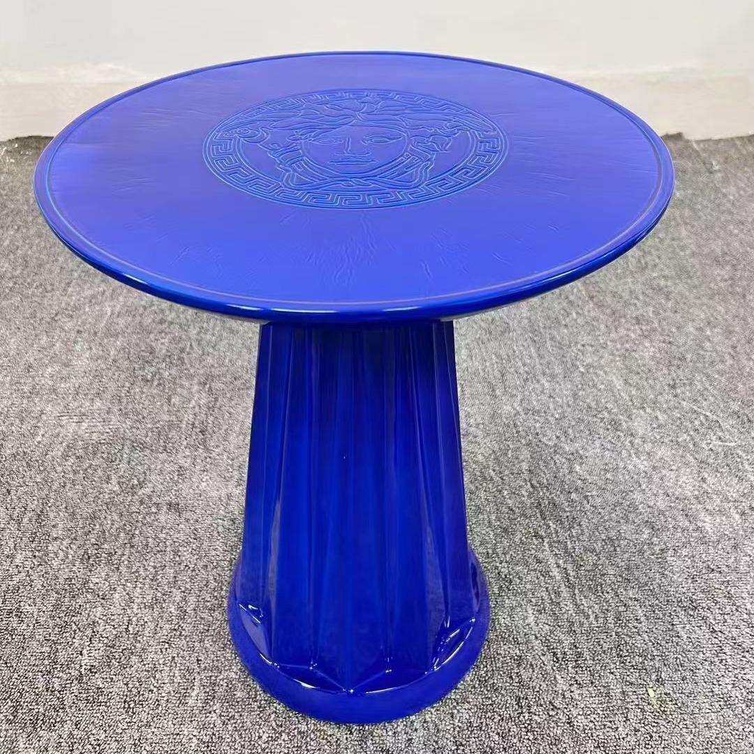 玻璃钢彩色异性茶几客厅艺术时尚百搭小边几北欧创意沙发小圆几