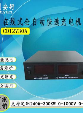 12V30A全自动充电机 100Ah快速充电器 12V100Ah充电机 12V充电