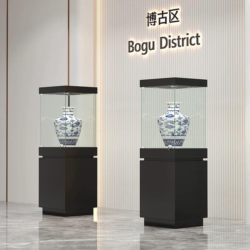 模型展示柜透明玻璃柜玉器玻璃柜子珠宝透明陈列柜古董文物展示柜