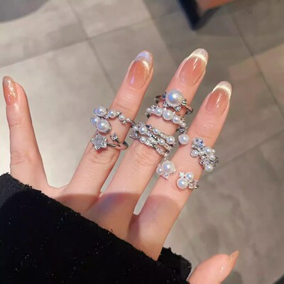 高级感法式珍珠戒指女2025新款