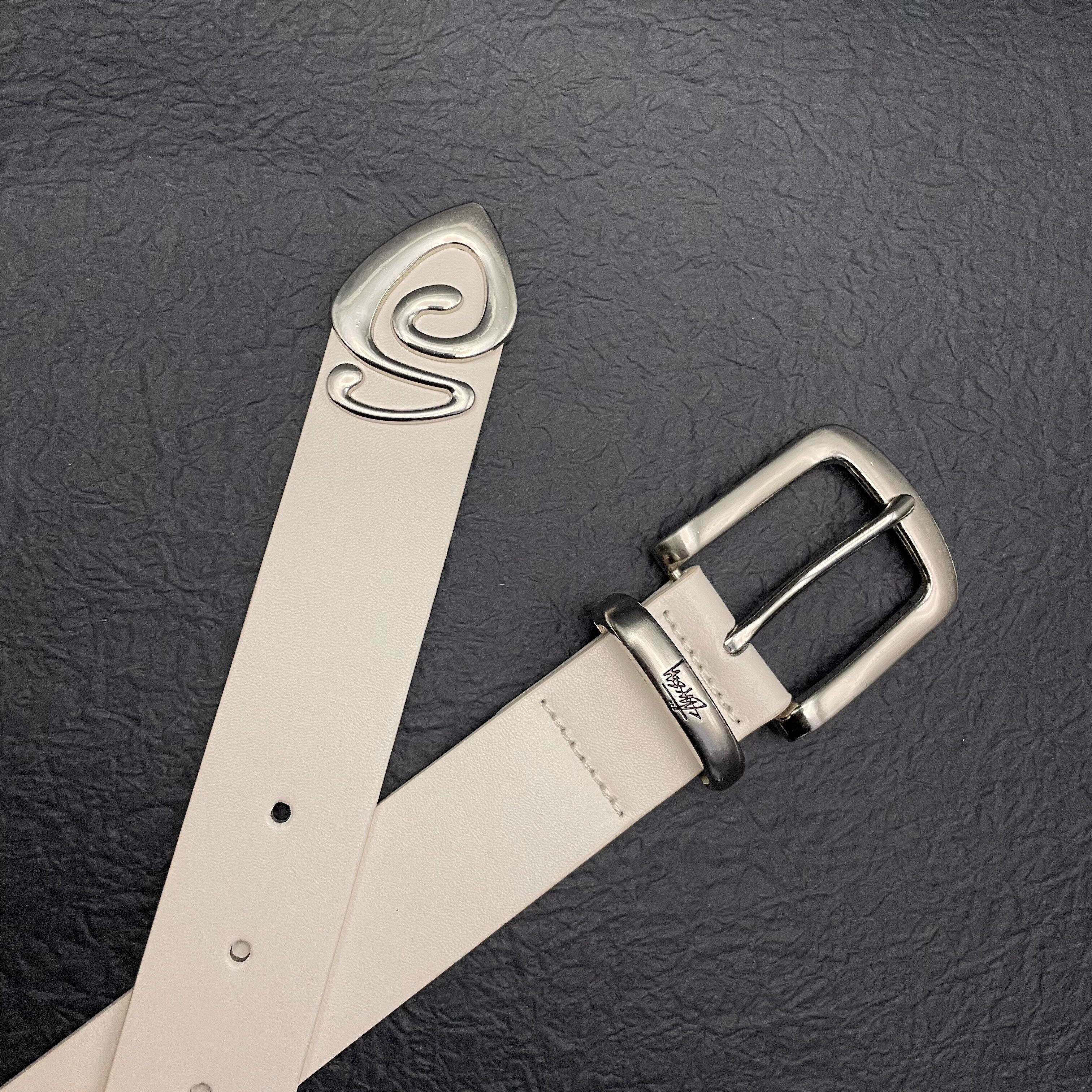 Stu风格复古金属环扣腰带2025新款cleanfit小众设计蚊香百搭皮带