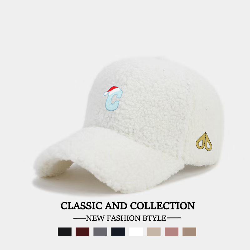 MOOSE韩版时尚百搭简约秋冬羊羔绒男女同款棒球帽显脸小