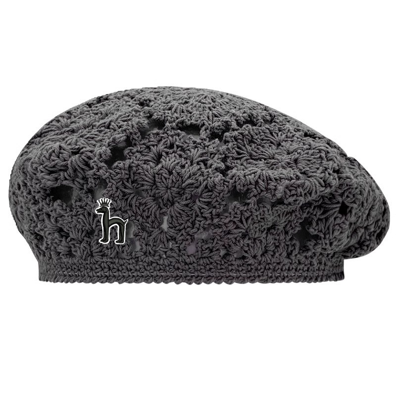 Horgias【一折专区】哈吉斯尼森复古时髦小众纯手工针织贝雷帽子