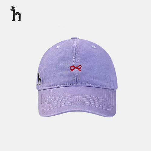 【官网正品】Horgias哈吉斯尼森精致刺绣小蝴蝶结棒球帽子男女百