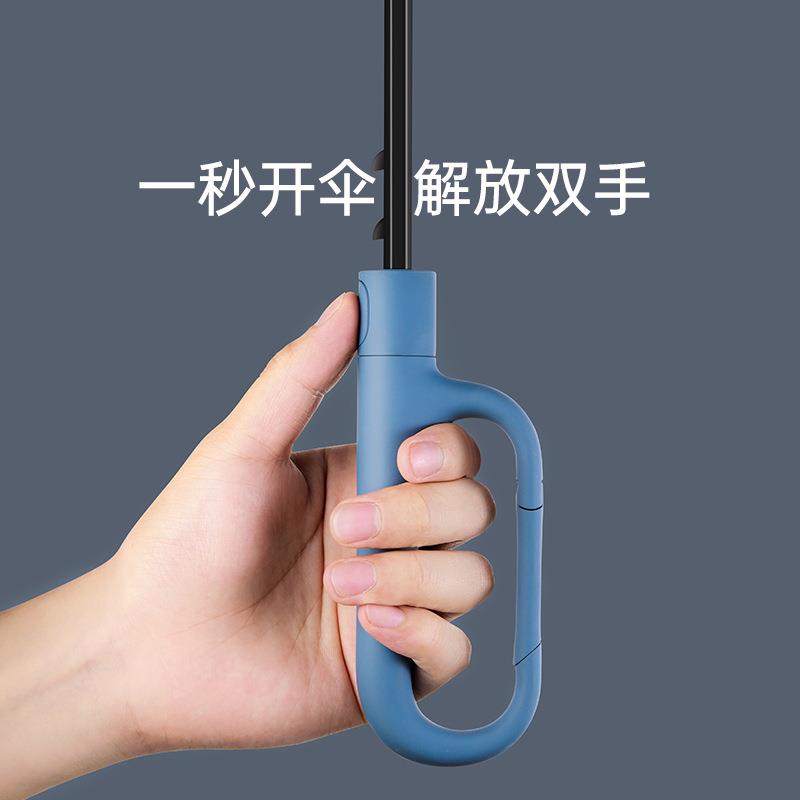 左都二折挂钩折叠雨伞全自动加大号加厚加固男士车载专用高级便携
