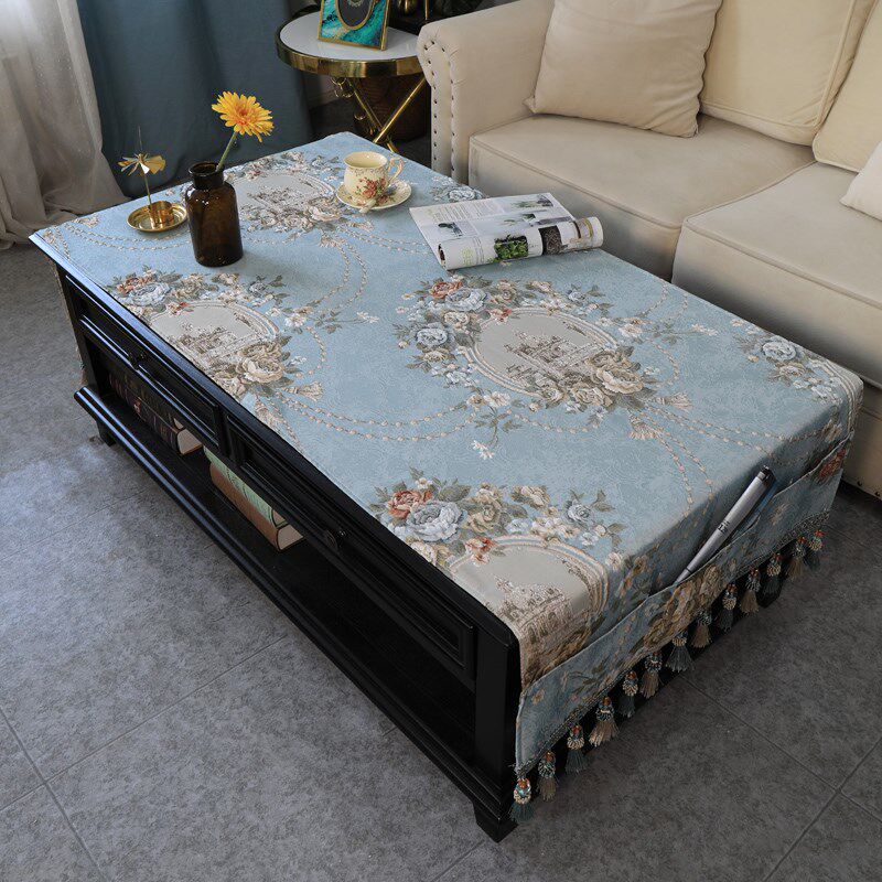 欧式长方形茶几桌布布艺罩套垫棉麻客厅长条电视柜盖布防尘罩桌垫