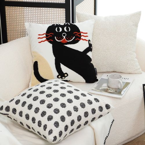 Q版社会我猫哥抱枕套不含芯方枕客厅沙发靠枕靠垫卧室抱枕