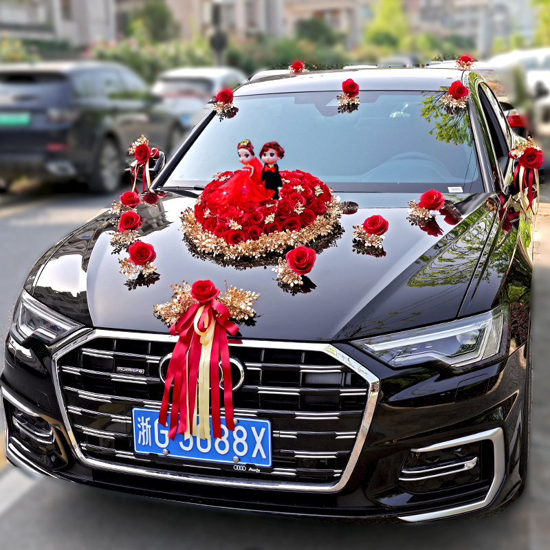 婚车装饰车头花主车花车结婚高级拉花布置头车花婚礼车队花泥吸盘,节庆用品/礼品,拉花,淘宝优惠券,粉丝福利购,淘宝优惠卷