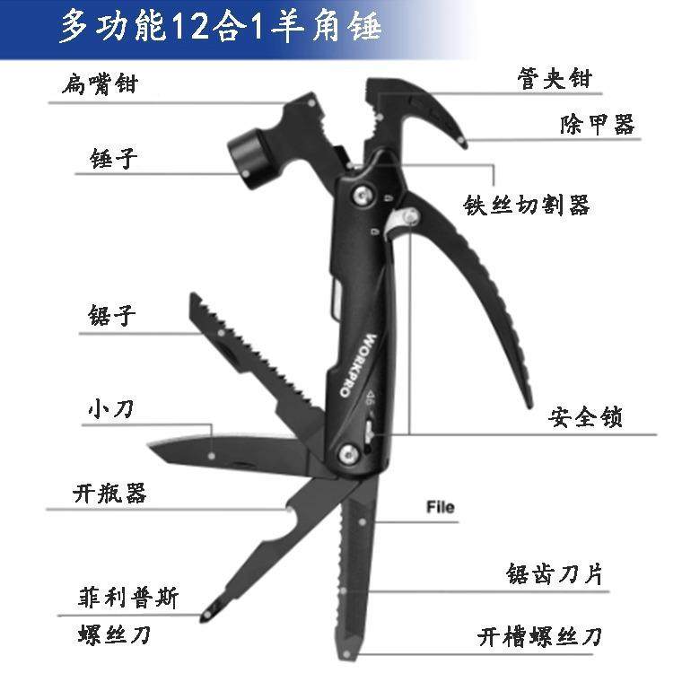 多用途锤子 多功能钳子锤子便携式的多功能生存野营装备工具套装,玩具/童车/益智/积木/模型,毛绒/玩偶/公仔/布艺类玩具,淘宝优惠券,粉丝福利购,淘宝优惠卷
