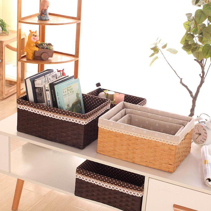 杂物收纳篮三件套编织学生文具收纳框办公室桌面收纳盒车载收纳筐,玩具/童车/益智/积木/模型,毛绒/玩偶/公仔/布艺类玩具,淘宝优惠券,粉丝福利购,淘宝优惠卷