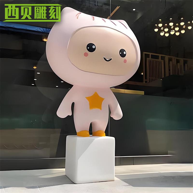 玻璃钢动物猫雕塑 户外公园树脂猫雕塑摆件 庭院园林工艺品摆件