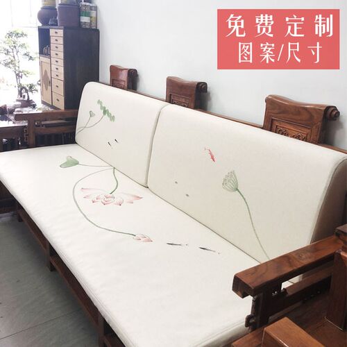 红木沙发垫热销榜四季通用2021年新款冬实木中式靠垫手绘防滑订做