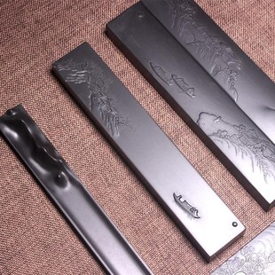 国家非遗大师镇尺作品歙砚镇纸书法精品天然高档安徽老坑原石镇石