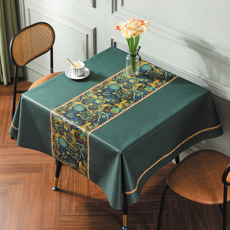 氛围感民族风桌布免洗防油防水防烫高级感正方形餐桌布茶几台布,居家布艺,桌布,淘宝优惠券,粉丝福利购,淘宝优惠卷