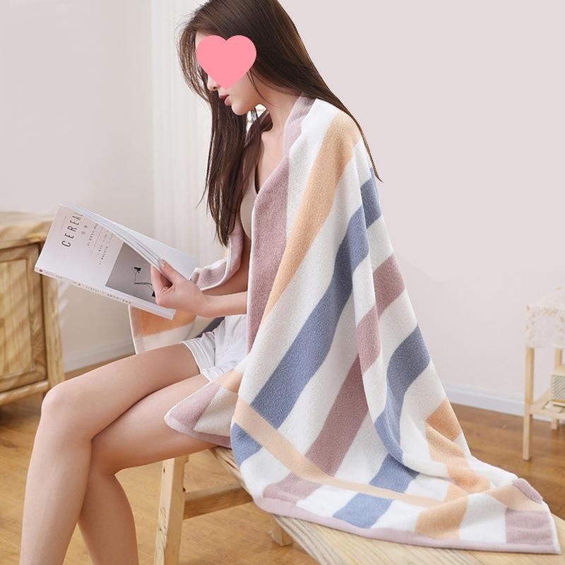 家用纯棉全棉吸水大人高端2025新款90x180浴巾超大特大号裹巾女男