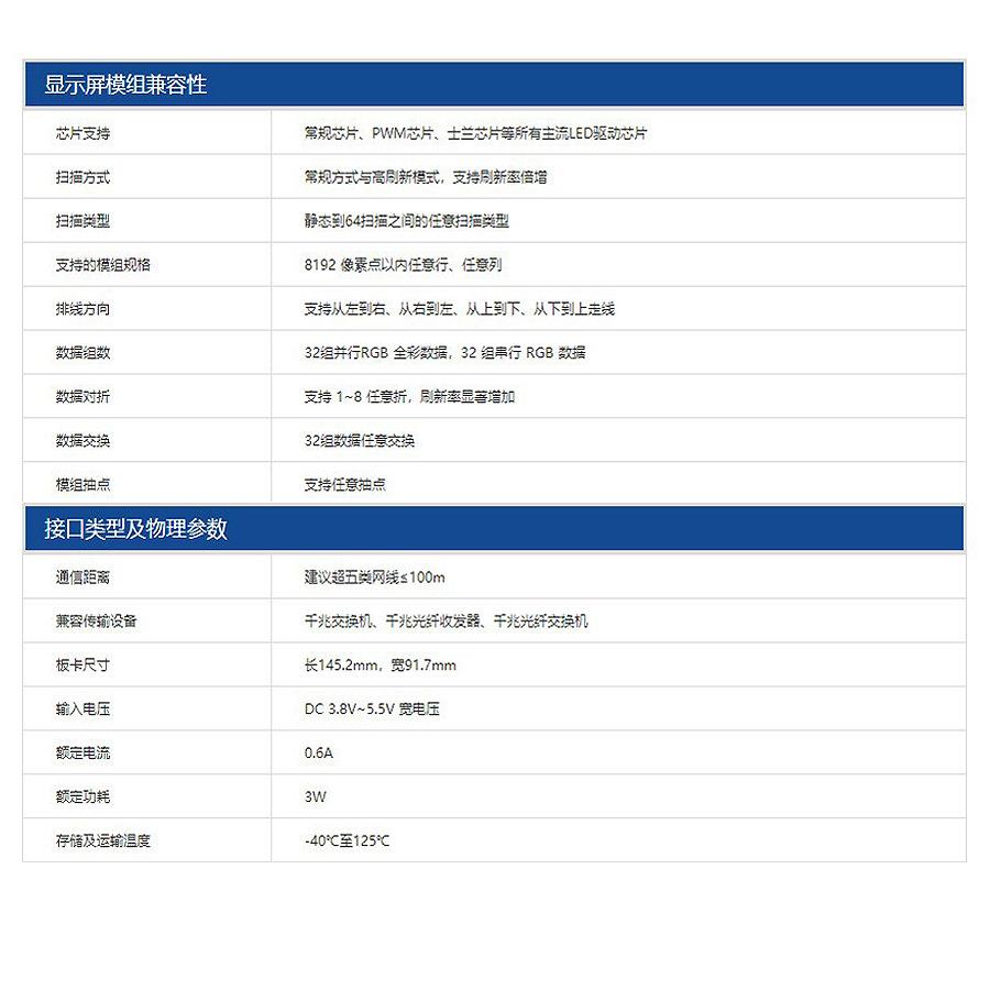 卡莱特E320全彩接收卡led显示屏控制卡会议室温州高亮显示大屏幕图片