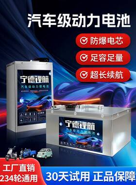 宁德电动车锂电池二三四轮72v48v60v三元锂电瓶磷酸铁锂电池外卖