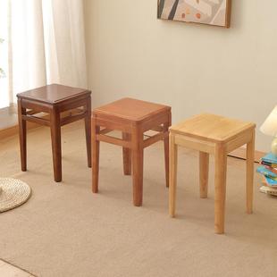 实木方凳家用木板凳客厅餐桌凳中式复古商用方凳子椅子四方木凳子
