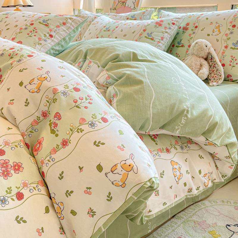 小清新纯棉床上四件套全棉被套被罩床单学生宿舍床笠三件套床品女,玩具/童车/益智/积木/模型,毛绒/玩偶/公仔/布艺类玩具,淘宝优惠券,粉丝福利购,淘宝优惠卷