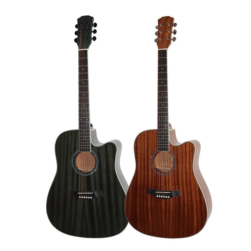41寸全沙比利合板吉他 Guitar源头厂家 41寸民谣木吉他初学者吉他