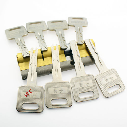 超c级双面叶片防盗门锁芯铁钥匙大门铁门通用型ab级超b级锁防锡纸