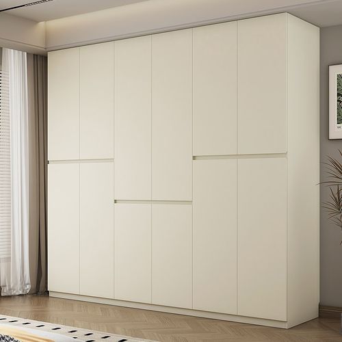 全挂式橡木定制衣柜新款2024爆款家用卧室主卧一门到顶全实木衣橱