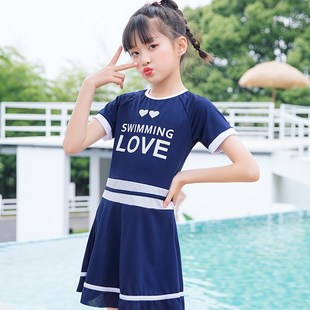 新款 泡温泉 女儿童泳衣女童2024孩洋气分裙游泳衣中大童游泳套装