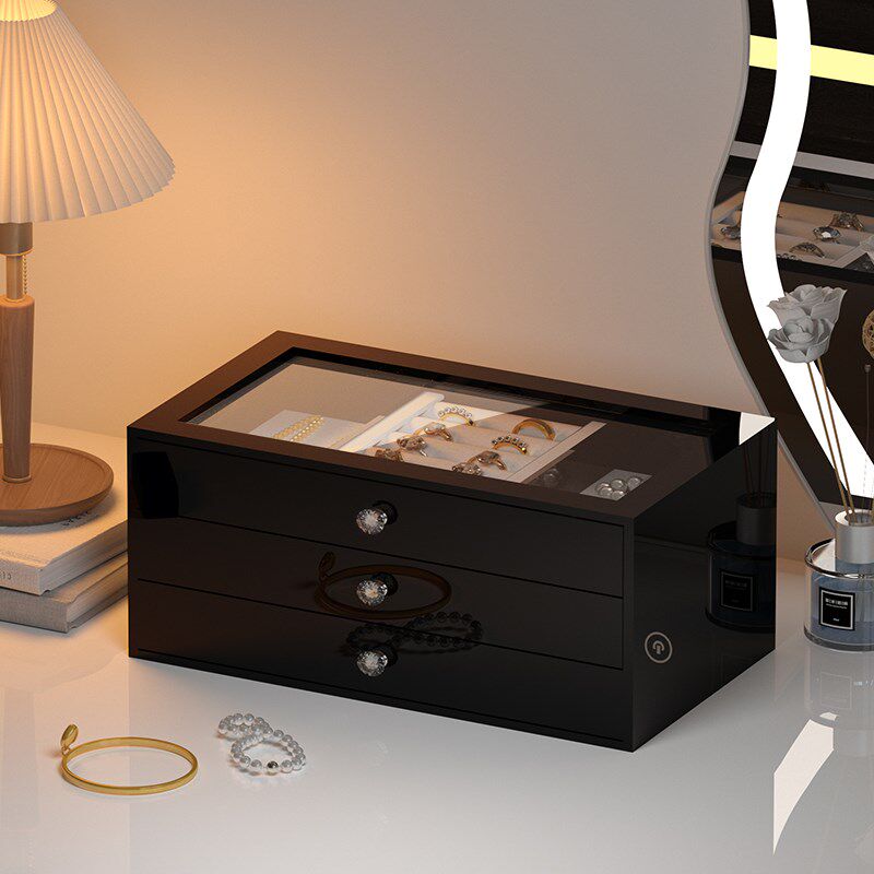 亚克力耳钉耳环耳钉戒指首饰收纳盒2023新款多层大容量五金展示架