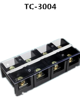阻燃TC-3004接线端子4P聚碳300A/600V分线柱端子排铜大电流固定式
