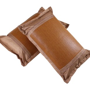 新款夏凉枕席凉爽冰藤双面单人圆角方角枕套2只组合低价打折促销