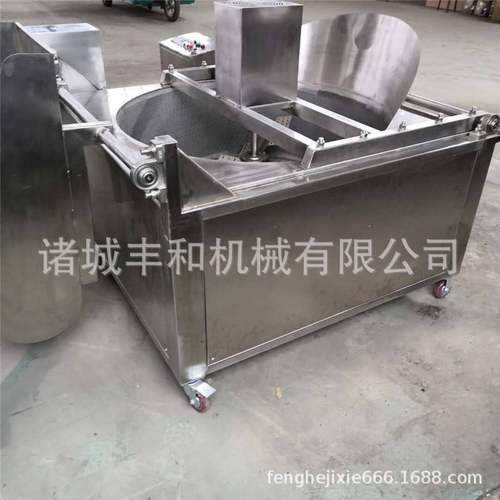 全自动翻斗式油炸机青豆蚕豆油炸锅带鱼鱿鱼仔油炸设备支持定制