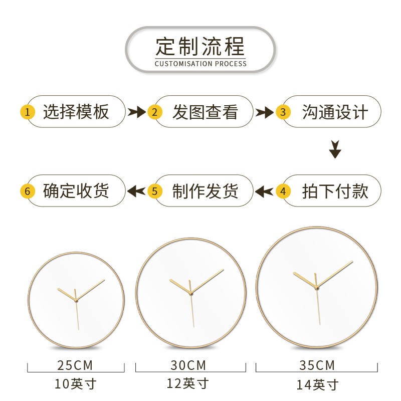 挂钟来图定制石英g波l表定制diy个性挂钟钟o电o装饰表挂墙上