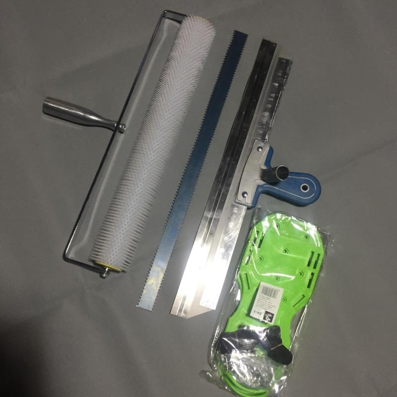 自流平水泥施工工具 环氧地坪漆滚筒刮板耙子齿条钉鞋套餐
