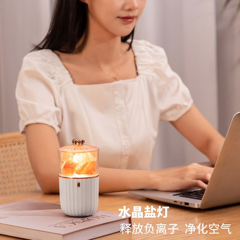 喜马拉雅水灯车载香薰灯矿石盐晶盐石小夜灯卧室头灯床台灯氛围灯