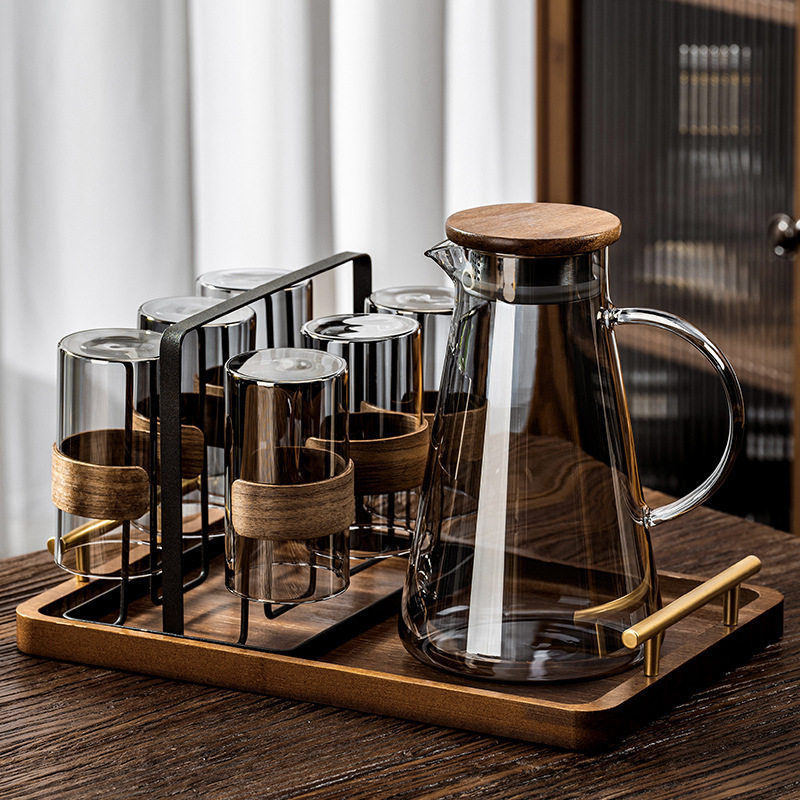 德国2026新款耐高温玻璃喝水杯套装家用客厅待客轻奢高级感水壶,餐饮具,玻璃杯,淘宝优惠券,粉丝福利购,淘宝优惠卷