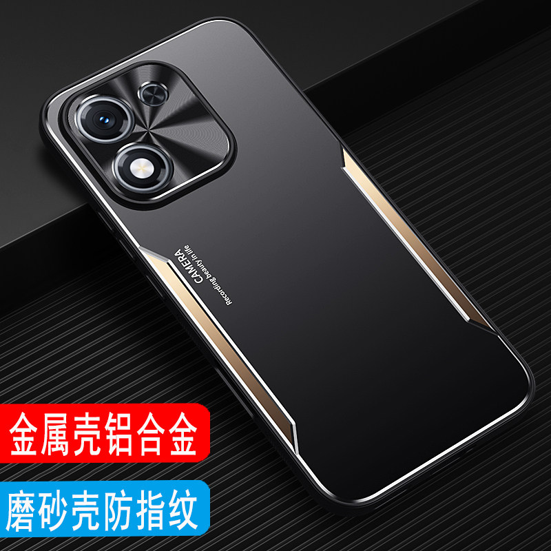 适用于荣耀X70i手机壳金属壳镜头保护套ABR-AN00外壳Honor X70I全包软硅胶套磨砂壳铝合金背板壳防摔商务男款