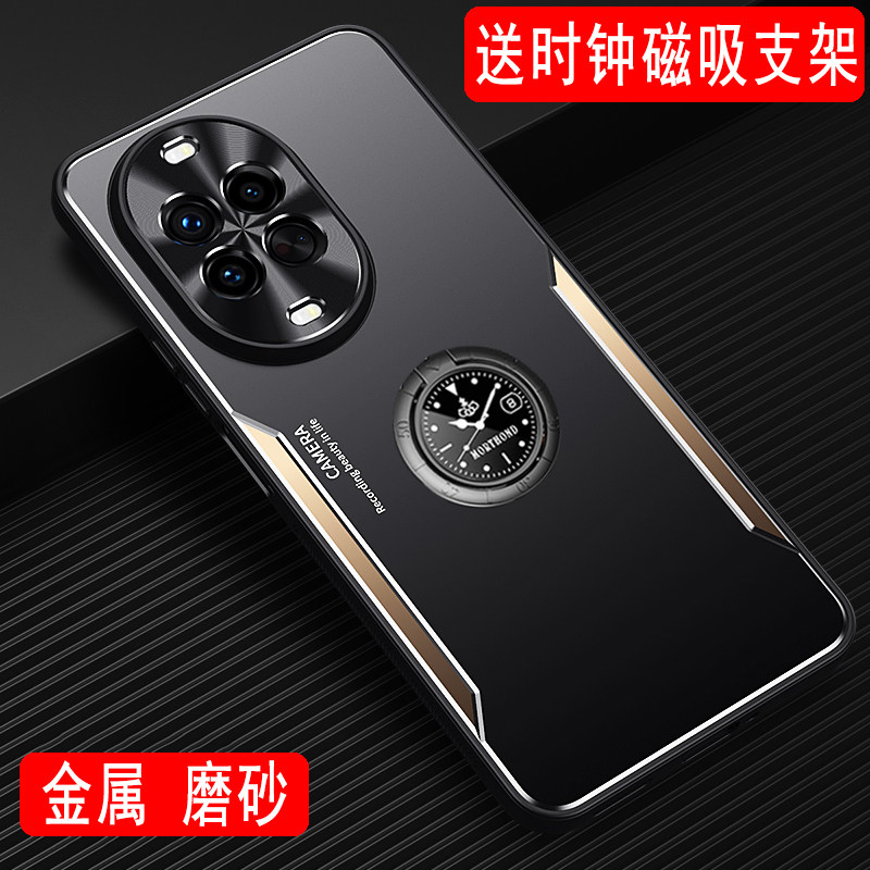 适用于华为nova14手机壳金属外壳保护套nova14Pro磨砂壳14ultra带磁吸指环支架全包软边硅胶壳防摔创意男士款