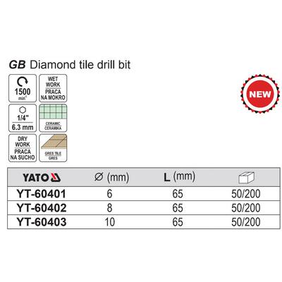 易尔拓玻璃金刚石开孔器瓷砖大理石打孔钻YT-60401 YT-60409