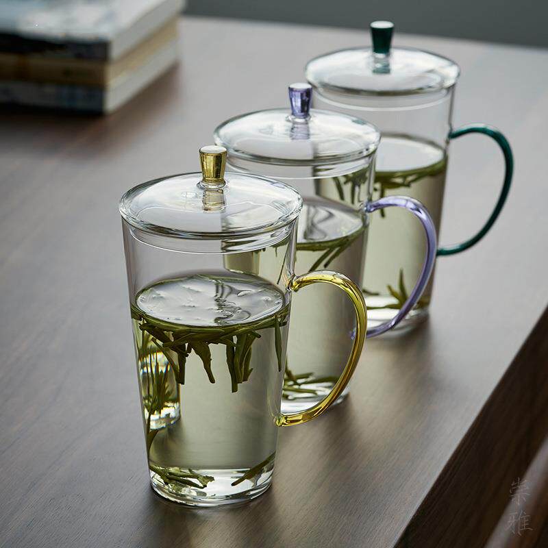 天久璃匠 300ml晶锐随心绿茶杯 高硼硅玻璃杯带手柄耐热办公杯个