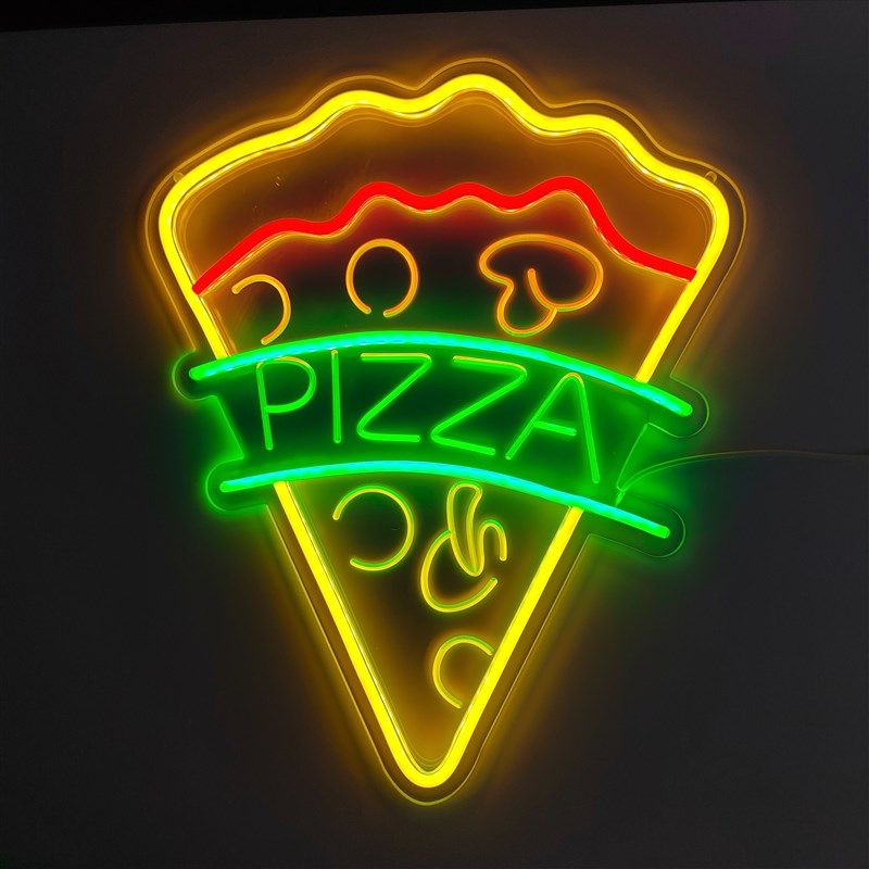 披萨店PI灯ZA装饰Z小吃氛围造型灯创意布置广告发光灯牌led霓虹灯