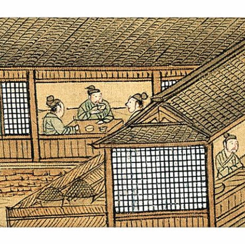 客英清明上河图原作复制临摹学习风景厅山水国画中堂仇画画挂画