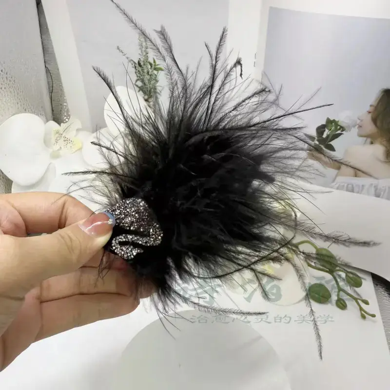 【下单立减50】新款小天鹅羽毛抓夹丸子头丸子头手工毛绒创意KM,家庭/个人清洁工具,发圈/发网,淘宝优惠券,粉丝福利购,淘宝优惠卷