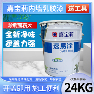 嘉宝易速莉涂内墙乳胶漆环保净味家用墙面漆自刷油漆涂4白色2料KG