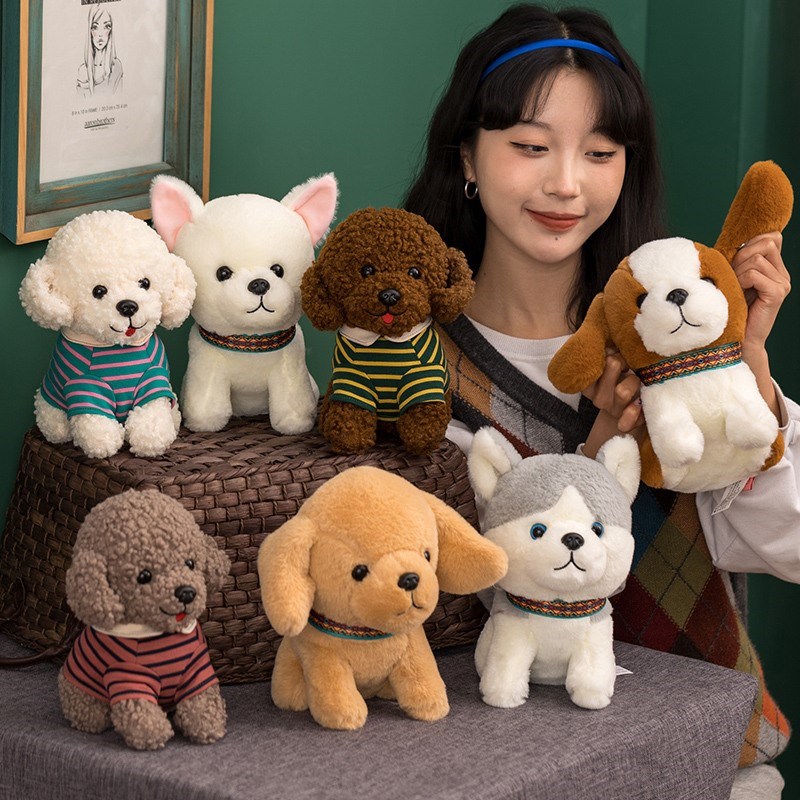 毛本泰迪犬哈绒玩具狗狗公仔仿真可爱小狗二日玩偶小号布娃娃女生